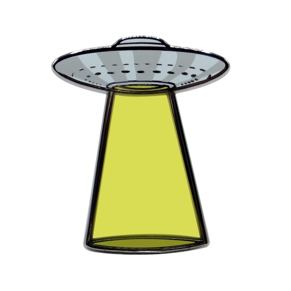UFO Lapel Pin - Yellow - Picture 1 of 4